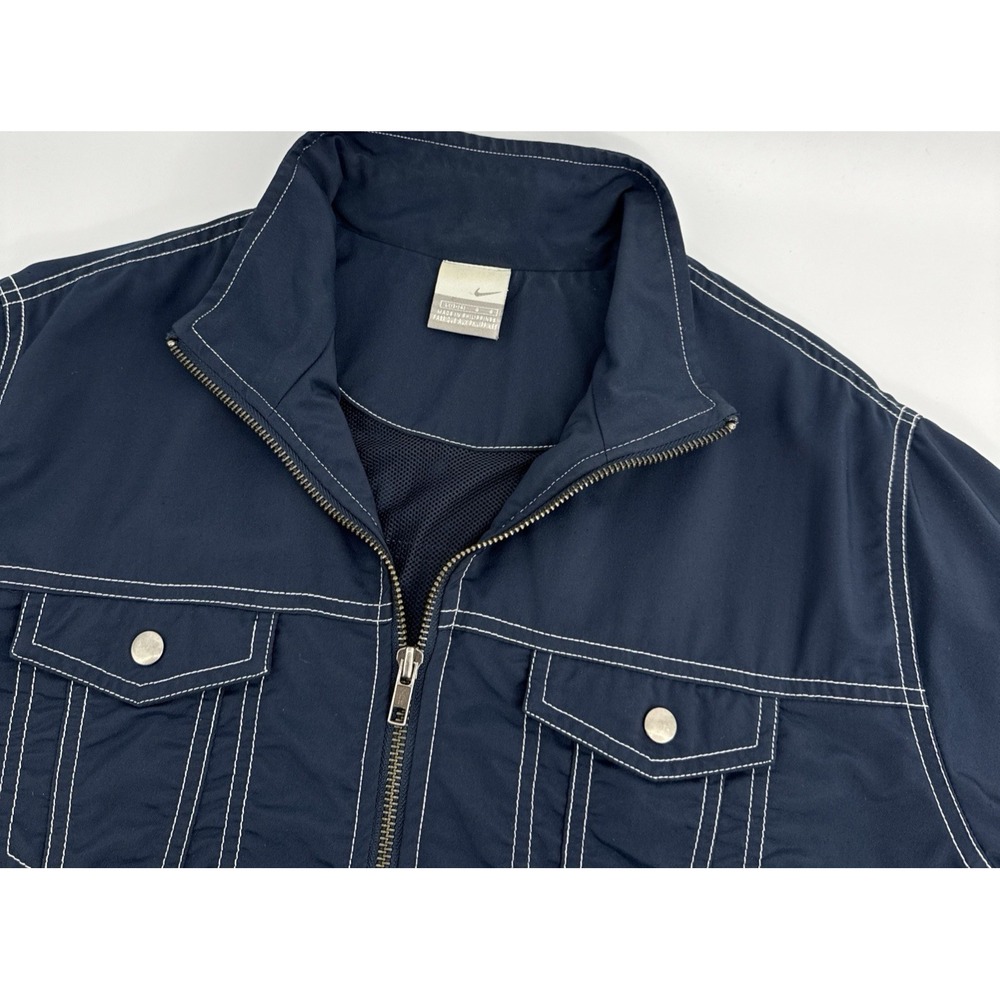 Nike Women's Navy Utility Jacket with White Stitching